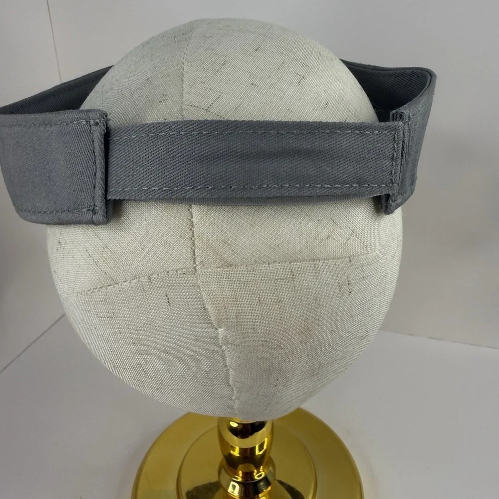 Men's World Woods Golf Club Hat Visor Top 100 Gray Adjustable Strap